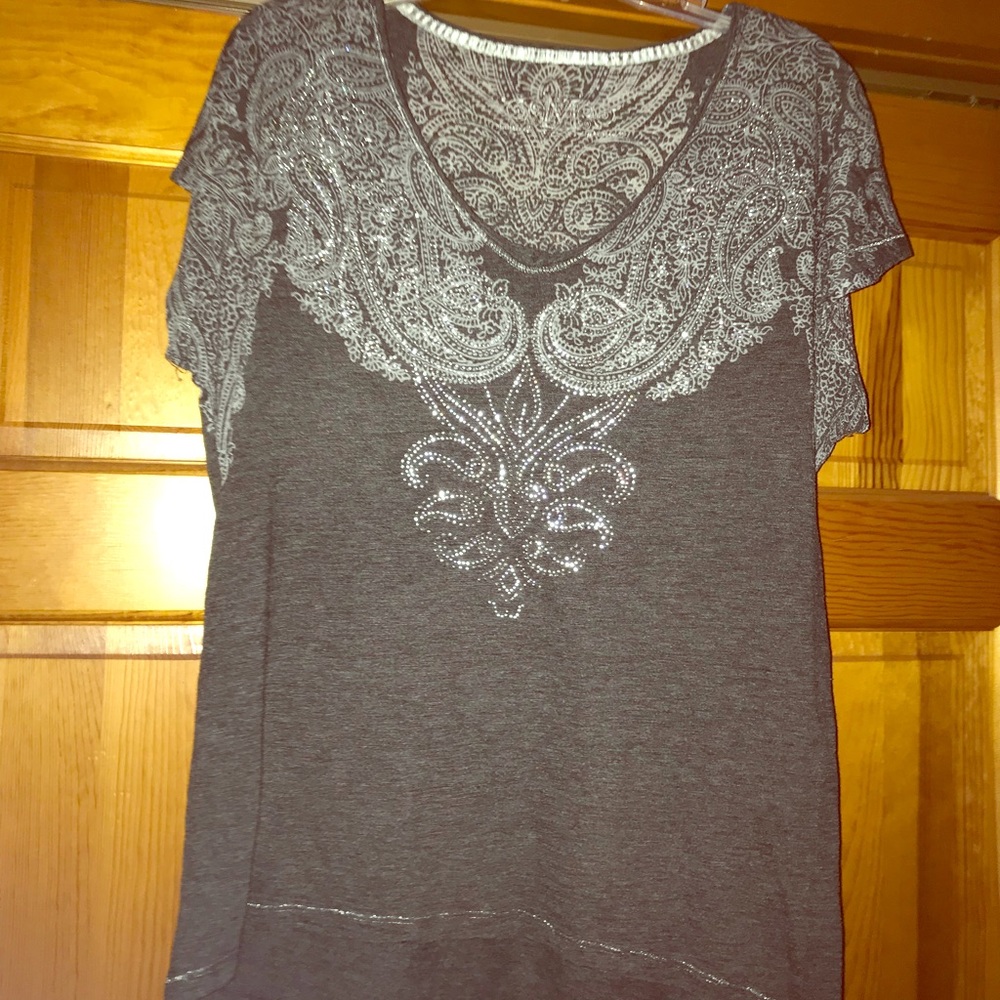 Maurices large bedazzled top